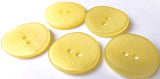B18303 18mm Lemon 2 Hole Button, Curled Rim and Tonal Satin Sheen