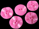 B18308 20mm Bright Hot Pink High Gloss Flower Design 2 Hole Button