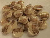 B1997C 20mm Naturals and Brown Gloss 4 Hole Buttons x 100