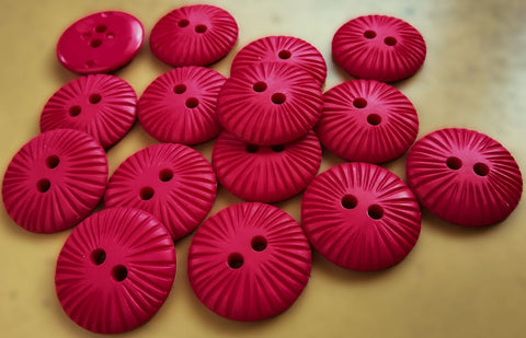 cerise pink button with two holes