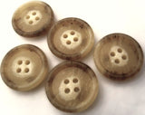 B2875 20mm Dusky Creams and Brown Soft Sheen 4 Hole Button