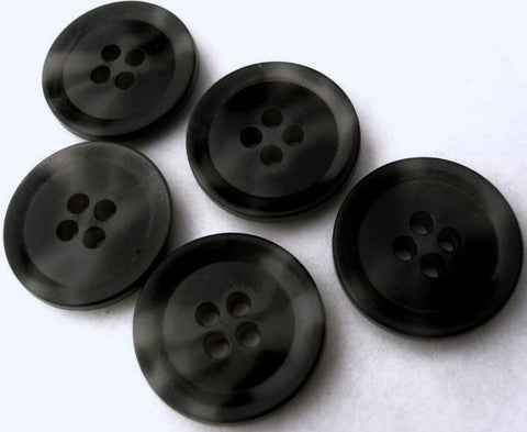 B2879 20mm Black and Grey Gloss 4 Hole Button