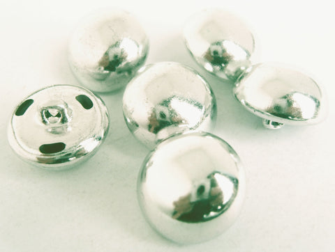 B4051 19mm Silver Metal Alloy Half Ball Shank Button