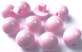 B4514 14mm Pale Pink Gloss Nylon Half Ball Shank Button