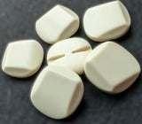 B5778 36mm Vintage Cream Celluloid Chunky Button-Built in Hole