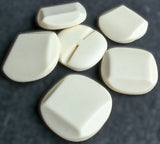 B5778 36mm Vintage Cream Celluloid Chunky Button-Built in Hole