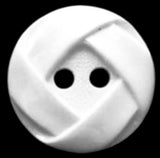 B6160 17mm White Matt Centre-Gloss Rim Nylon 2 Hole Button