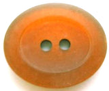 B6566 28mm Dark Amber Casein Dull Sheen Chunky Oval 2 Hole Button