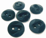 B6702 14mm Navy Nylon 2 Hole Button with a Textured Element