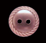 B6997 14mm Pale Pink Polyester Mill Edge 2 Hole Button