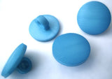 B8554 15mm Peacock Blue Groove Textured Shank Buttton