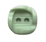B9732 15mm Dusky Mint Green Chunky Wavy Rim Nylon 2 Hole Button
