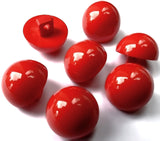 B9735 14mm Red Gloss Nylon Half Ball Shank Button