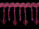 BFRINGE04 50mm Pinks Beaded Lampshade Fringe Trimming