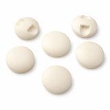 14mm bone‑cream soft‑sheen back‑hole button with domed front and recessed rear hole.