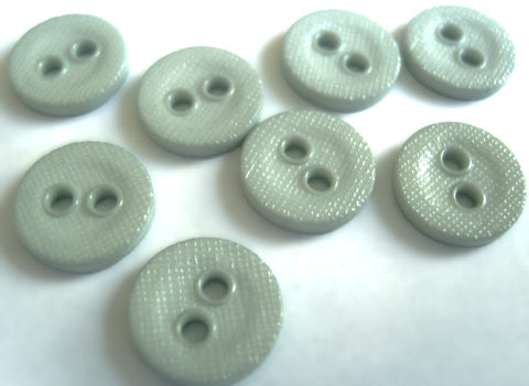 11mm Pale Petrol Lightly Textured Linen Effect 2 Hole Button 