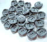 23mm mid grey nylon 2 hole button. Sold individually, buy the exact quantity of buttons required at Ribbonmoon online haberdashery.