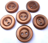 14mm Pale Mid Brown Polyester 2 Hole Button