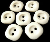 15mm Bridal White Glossy Nylon 2 Hole Button