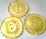 25mm Pale Lemmon Shimmery Polyester 2 Hole Button