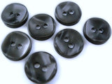 14mm navy grey polyester 2 hole button with subtle shadow‑stripe pattern.
