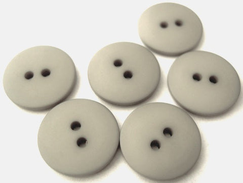 16mm Dove Grey Soft Sheen 2 Hole Button