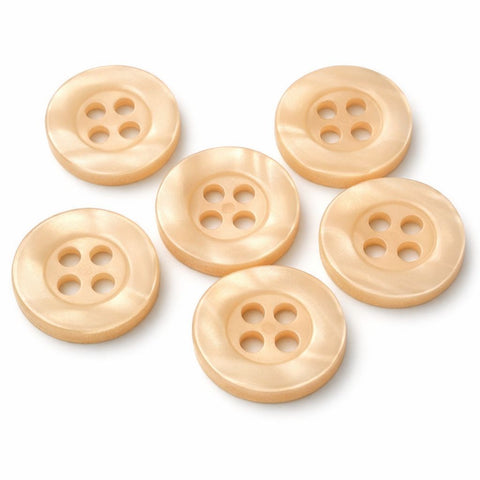4 Hole Button Sale 15mm Tonal Peach Polyester x 100 Buttons