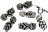 17mm x 8mm Metal Alloy Flower Pot Novelty Shank Button