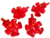 Red clown shank buttons