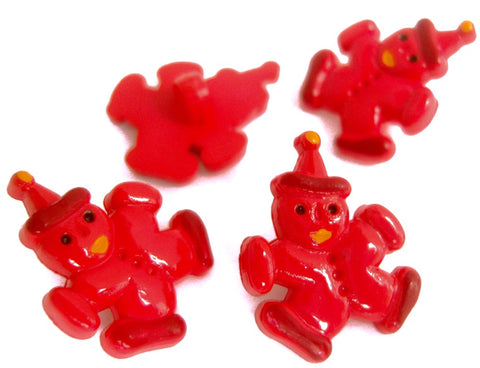 Red clown shank buttons