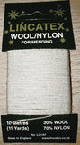 DARN06 Ecru(Ivory) Darning Mending Yarn 10 Mtr Card. Wool-Nylon Thread