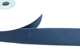 E075 25mm (1" inch) Navy Blue Coloured Woven Flat Elastic.