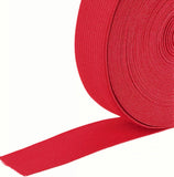 E081 25mm (1" inch) Red Coloured Woven Flat Elastic.
