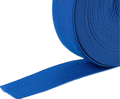 E082 25mm (1" inch) Blue Coloured Woven Flat Elastic.