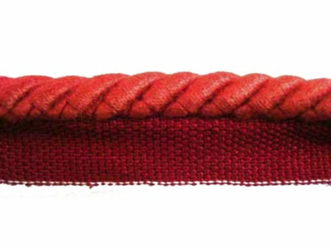 FC170 8mm Brick Red Furnishing Cord with Flanged Insertion Braid