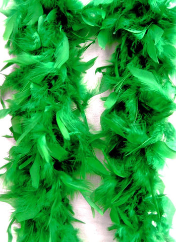 Emerald green feather boa approx. 1.7 metres long