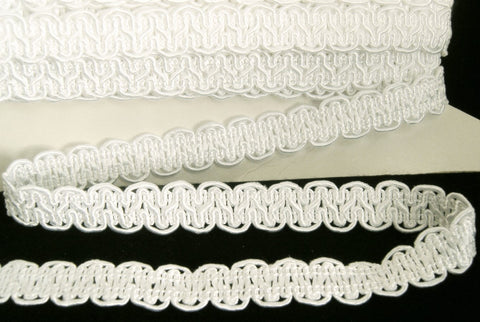 FT008 15mm White Furnishing Braid Trimming