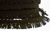 FT040 45mm Black Looped Fringe on a Cord Decorated Braid