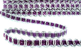 FT3137 13mm Silver and Purple Metallic Lurex Braid Trimming