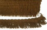 FT352 45mm Dark Brown Looped Fringe on a Cord Decorated Braid