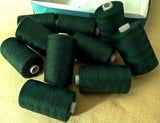 Dark Green 900 metre Spool, 100% Polyester Sewing Thread