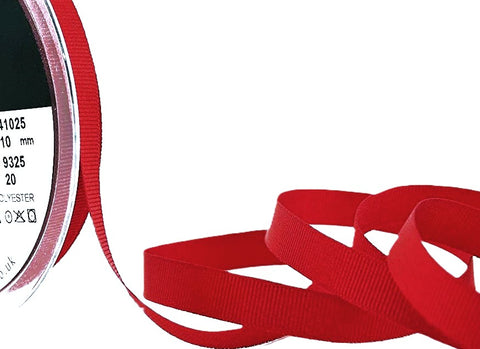 10mm Red Grosgrain Ribbon | Berisfords 9325