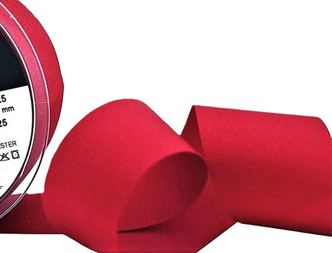 25mm Red Grosgrain Ribbon | Berisfords 9325