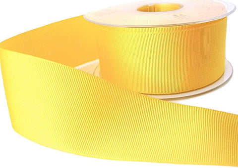 40mm Buttercup Yellow Polyester Grosgrain Ribbon | Berisfords