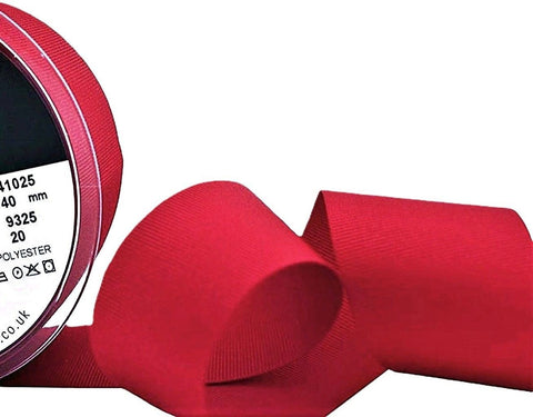 40mm Red Grosgrain Ribbon | Berisfords 9325