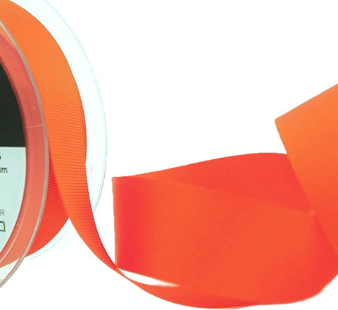 40mm Tango Orange Grosgrain Ribbon | Berisfords 9139