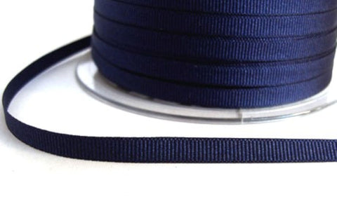 6mm Navy Grosgrain Ribbon | Berisfords 9590