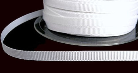 6mm White Grosgrain Ribbon | Berisfords 9401