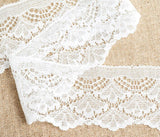 L637 48mm White Flat Fan Lace