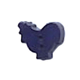 16mm Navy Chicken Shape Gloss Novelty 2 Hole Button